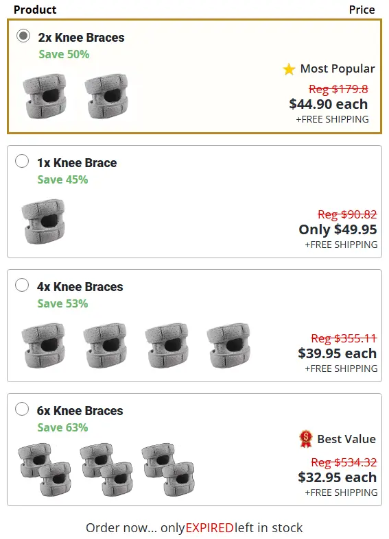  Nooro Knee Brace Chart